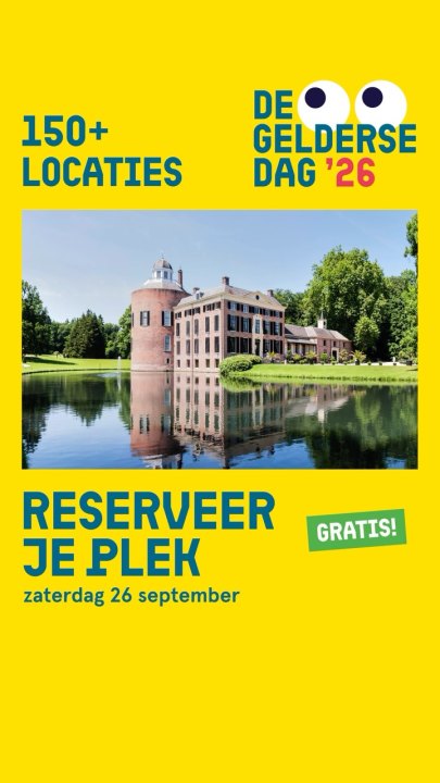 Nog 2 weken en dan is het zover: De Gelderse Dag! 💛 ️Heb jij je plekje al gereserveerd? Op zaterdag...
